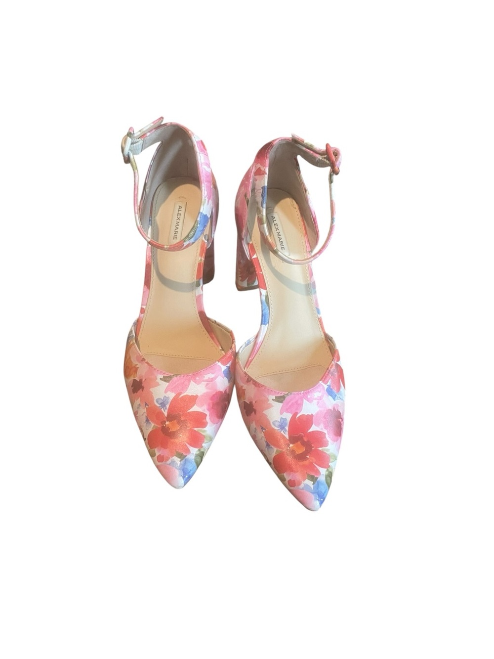 Alex Marie sz 8 Alex Marie Floral Pointed-Toe Ankle-Strap Heels - Pink eccelle